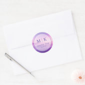 Sticker Rond Elegant Lavender Gradient Circle (Enveloppe)