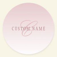 Élégant lettrage et monogramme | Rose Ombre