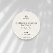 Sticker Rond Élégant Linge d'affaires Logo site Web Marketing