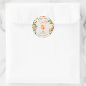 Sticker Rond Elegant Love at First Spritz' Shower de Mariage (Sac)