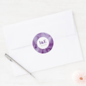 Sticker Rond Élégant Mariage de lavage couleur violet Ultra Vio (Enveloppe)