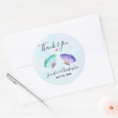 Sticker Rond Élégant Mariage de papillon aquarelle Duo (Enveloppe)