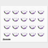 Sticker Rond Élégant Mariage d'Hydrangée violette (Feuille)