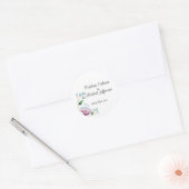 Sticker Rond Élégant Mariage Floral Soft Botanical Romance (Enveloppe)