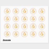 Sticker Rond Élégant Mariage hindou Ganesha (Feuille)
