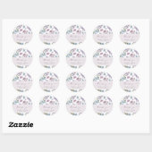 Sticker Rond Élégant Mariage Lilac (Feuille)
