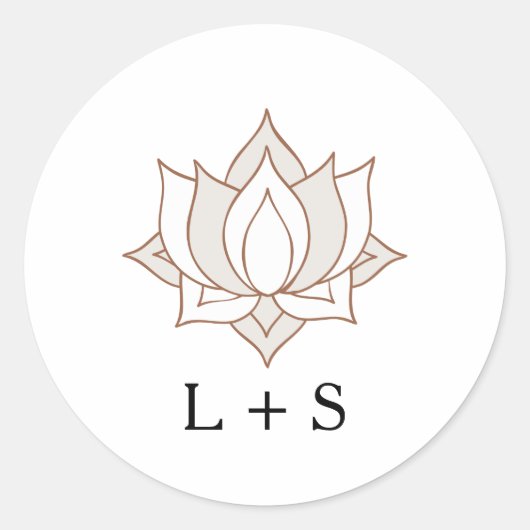 Sticker Rond Élégant Mariage Mehndi (Devant)