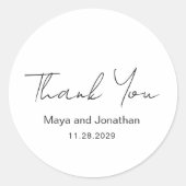 Sticker Rond Élégant Mariage moderne (Devant)