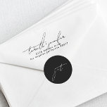 Sticker Rond Élégant Mariage Monogramme de script élégant<br><div class="desc">*Partie de la collection Élégant Monogram Mariage Classic Round Sticker</div>