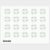 Sticker Rond Élégant Mariage papillon Monarque (Feuille)