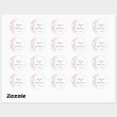 Sticker Rond Élégant Mariage rose (Feuille)