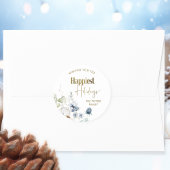 Sticker Rond Élégant Meilleurs Vœux pour les Fêtes de Fin d'Ann