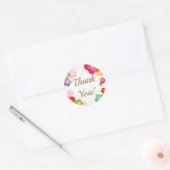 Sticker Rond Élégant Merci de style japonais (Enveloppe)