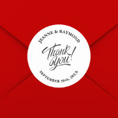 Sticker Rond Elégant Merci élégant Mariage Faveur