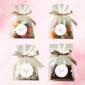 Sticker Rond Elégant Merci géométrique Or mariage Faveur