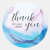 Sticker Rond Elégant Merci professionnel Aquarelle professionne (Devant)