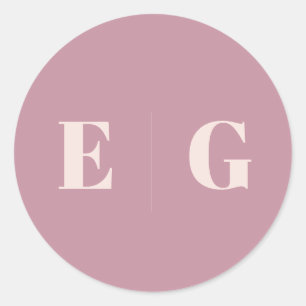 Sticker Rond Élégant minimal Mariage moderne Enveloppe Carré Cl