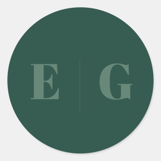 Sticker Rond Élégant minimal Mariage moderne Enveloppe Carré Cl (Devant)