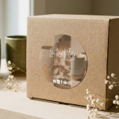 Sticker Rond Elegant Minimal Pottery Photo Collage Packaging