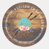 Sticker Rond Elegant minimalist handmade typography (Devant)