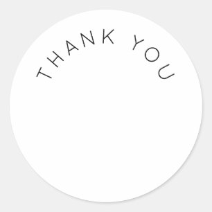Sticker Rond Élégant minimaliste Baby shower simple Merci