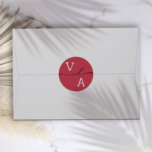 Sticker Rond Élégant minimaliste Mariage