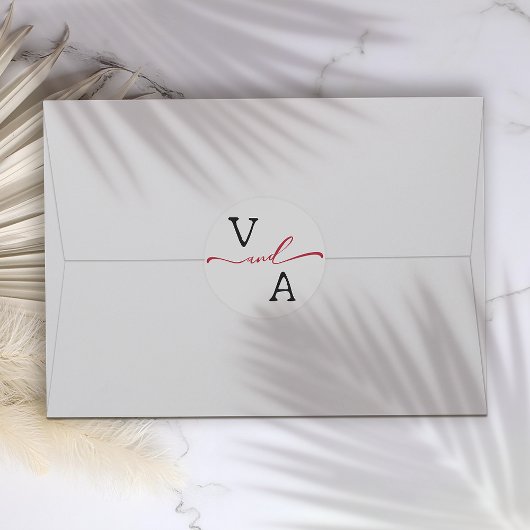 Sticker Rond Élégant minimaliste Mariage