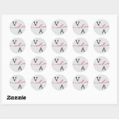 Sticker Rond Élégant minimaliste Mariage (Feuille)