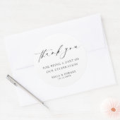Sticker Rond Élégant minimaliste Mariage de Merci (Enveloppe)