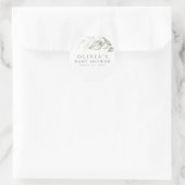 Sticker Rond Élégant minimaliste moderne verdure et or (Sac)