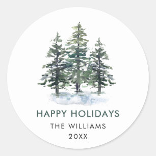 Sticker Rond Élégant minimaliste Noël