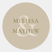 Sticker Rond Élégant minimaliste oriental (Devant)