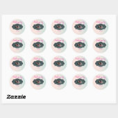 Sticker Rond Elegant Moder Girly, Maquilleur (Feuille)