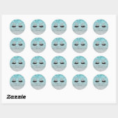 Sticker Rond Elégant Moder Glittery Bokeh, Parties scintillant  (Feuille)