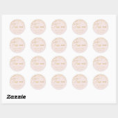 Sticker Rond Elégant moderne Jetez-moi Mariage Confetti Favoris (Feuille)