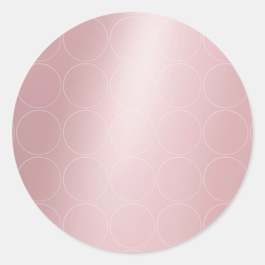 Sticker Rond Élégant Moderne Modèle Rose Gold Vierge (Devant)
