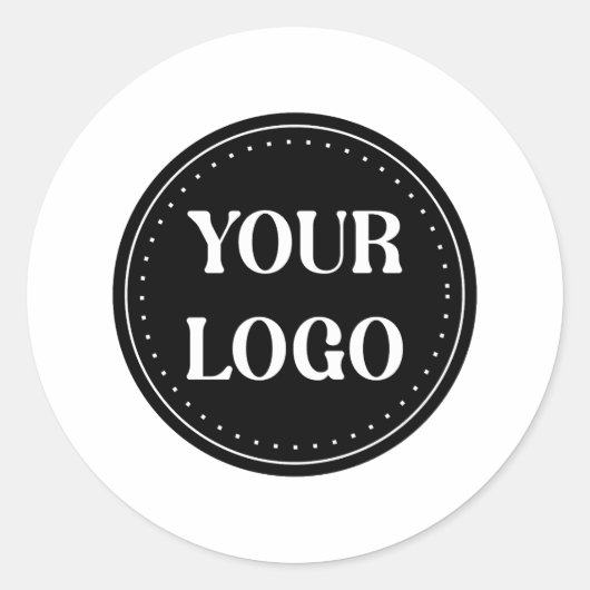 Sticker Rond élégant, moderne, raffiné et éditable. (Devant)