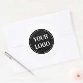 Sticker Rond élégant, moderne, raffiné et éditable. (Enveloppe)