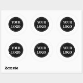 Sticker Rond élégant, moderne, raffiné et éditable. (Feuille)