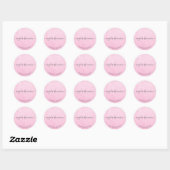 Sticker Rond Élégant moderne rose rose parties scintillant maqu (Feuille)