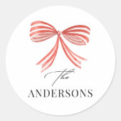 Sticker Rond Elégant moderne traditionnel arc rouge multi photo (Devant)