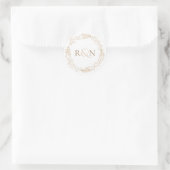 Sticker Rond Elégant Monogram Garland (Sac)