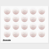 Sticker Rond Élégant Monogramme Mariage Script (Feuille)