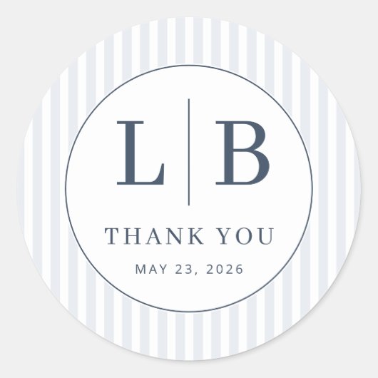 Sticker Rond Elegant Navy Blue Emblem (Devant)