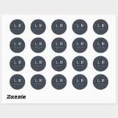 Sticker Rond Elegant Navy Dot Circle (Feuille)