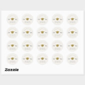 Sticker Rond Élégant Nettoyage Minimal Graduation Simple Huile  (Feuille)