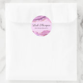 Sticker Rond Élégant nettoyant à billes de marbre violet Lilac (Sac)