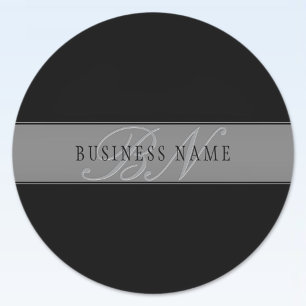 Sticker Rond Élégant nom d'entreprise/autre texte de script mod