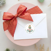 Sticker Rond Élégant Nutcracker Ballet Toy Soldier Musique Flor