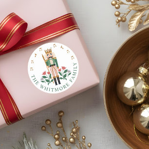 Sticker Rond Élégant Nutcracker Ballet Toy Soldier Musique Flor